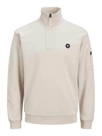 Jack & Jones Trui JCODONALD HALF ZIP SWEAT SMU 12271425 MOONBEAM