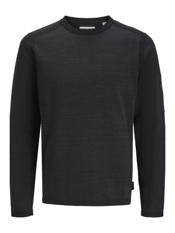 Jack & Jones Trui JCOMACE KNIT CREW NECK SMU 12270974 Black/Melange