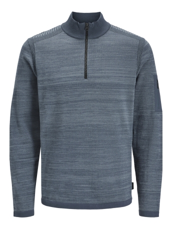 Jack & Jones Trui JCOMACE KNIT HALF ZIP SMU 12270980 Midnight Navy/Melange