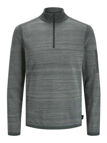 Jack & Jones Trui JCOMACE KNIT HALF ZIP SMU 12270980 Urban Chic/Melange