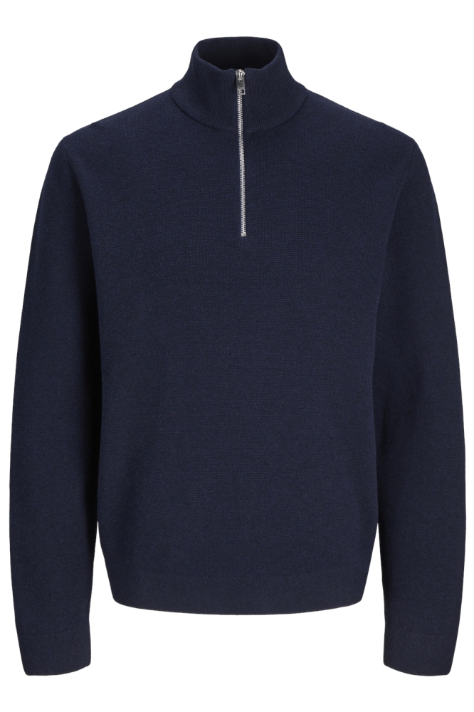 JPRBLAMILANO STITCH KNIT HALF ZIP S 12259664 NAVAL ACADEMY/MELANGE