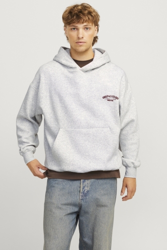 Jack & Jones Trui JORROXBURY BACK SWEAT HOOD LN 12265759 WHITE MELANGE