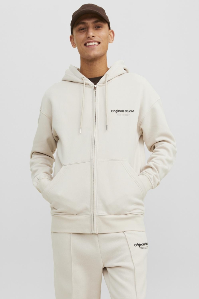 JORVESTERBRO SWEAT ZIP HOOD NOOS 12241691 MOONBEAM