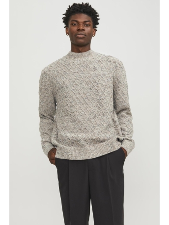 Jack & Jones Trui JPRCCZIGGI KNIT MOCK NECK 12248127 OATMEAL/MELANGE