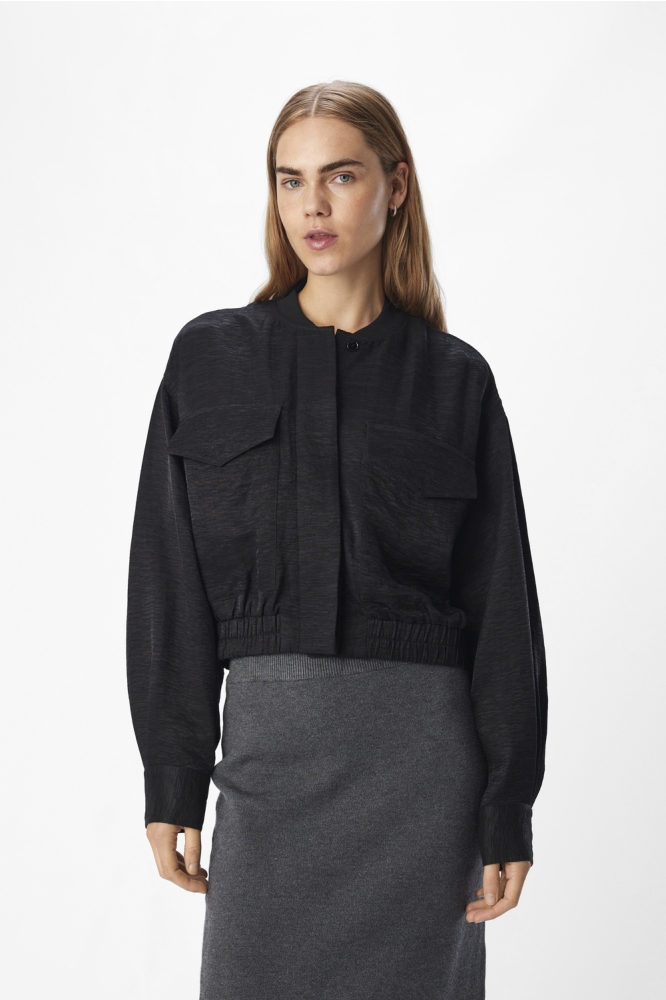 OBJELLEN LO L/S SHIRT 135 23045303 BLACK