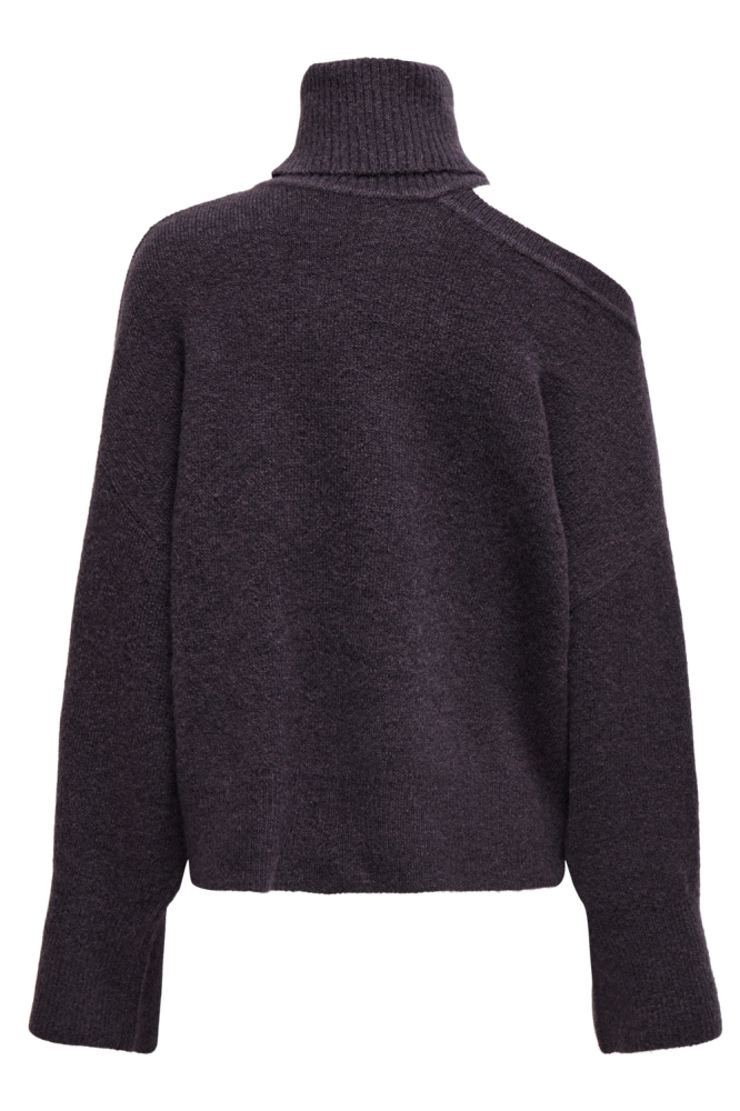 JDYDEBBIE L/S CUT OUT RN PULLOVER KNT 15339501 Plum Perfect/MELANGE