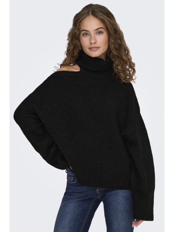 Jacqueline de Yong Trui JDYDEBBIE L/S CUT OUT RN PULLOVER K 15339501 Black