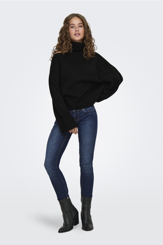 JDYDEBBIE L/S CUT OUT RN PULLOVER K 15339501 Black