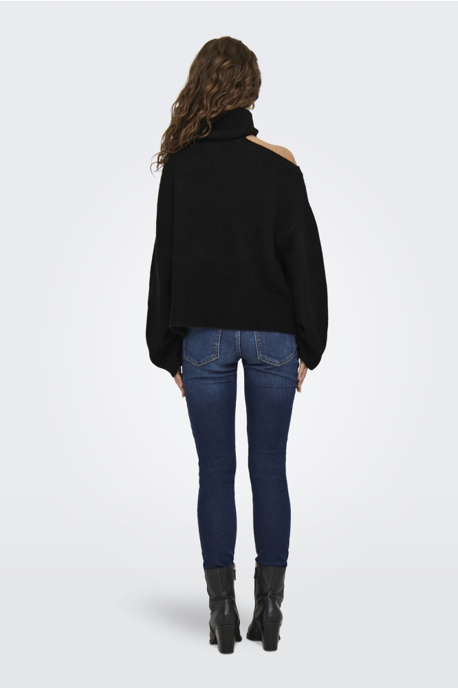 JDYDEBBIE L/S CUT OUT RN PULLOVER K 15339501 Black