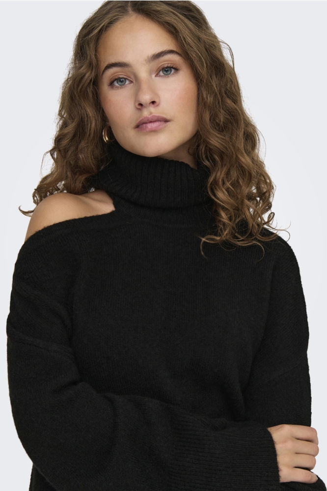 JDYDEBBIE L/S CUT OUT RN PULLOVER K 15339501 Black