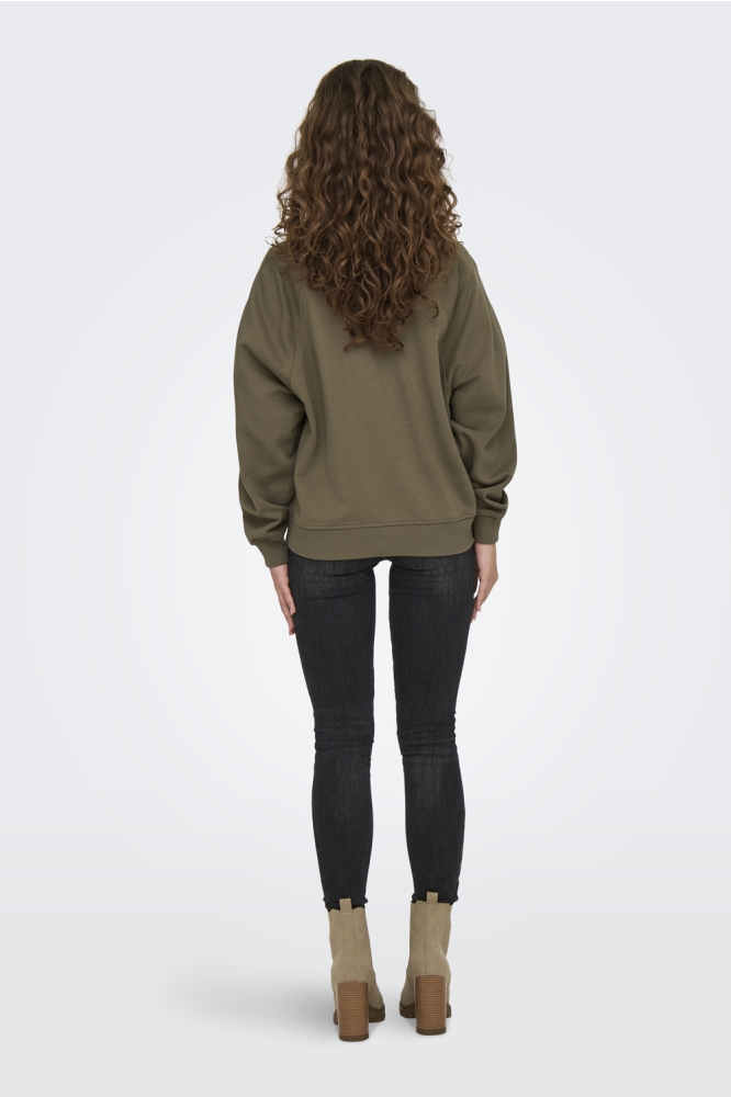 JDYBAMBI L/S EMB SWEAT JRS 15334006 WALNUT/ LOVE EMB