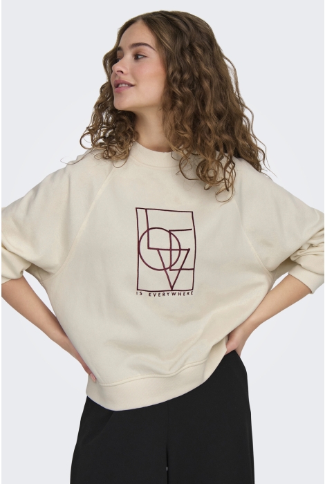 Jacqueline de Yong jdybambi l/s emb sweat jrs