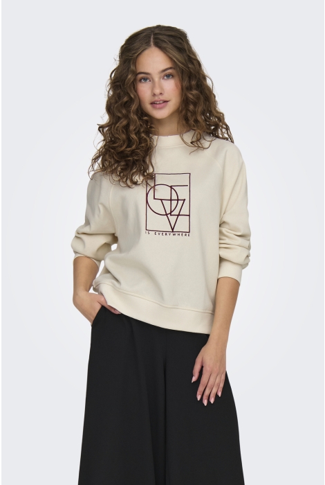 Jacqueline de Yong jdybambi l/s emb sweat jrs