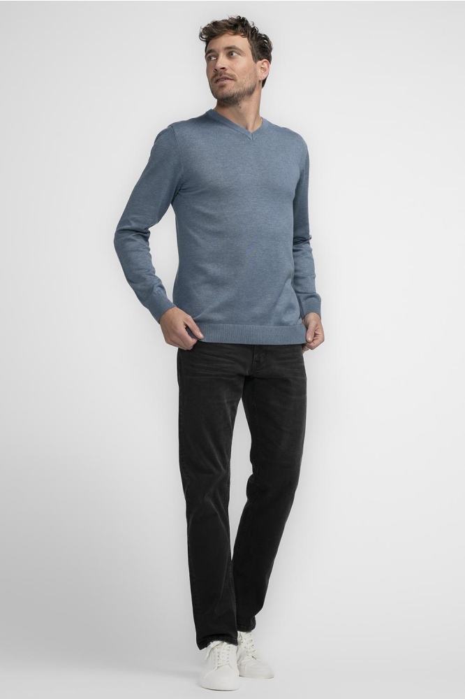 KNITWEAR V NECK BASIC M 3040 KWV200 5183 Light Shadow