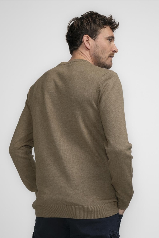 KNITWEAR V NECK BASIC M 3040 KWV200 7140 Oak