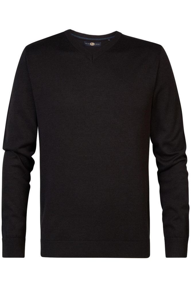 KNITWEAR V NECK BASIC M 3040 KWV200 9091 Dark Black