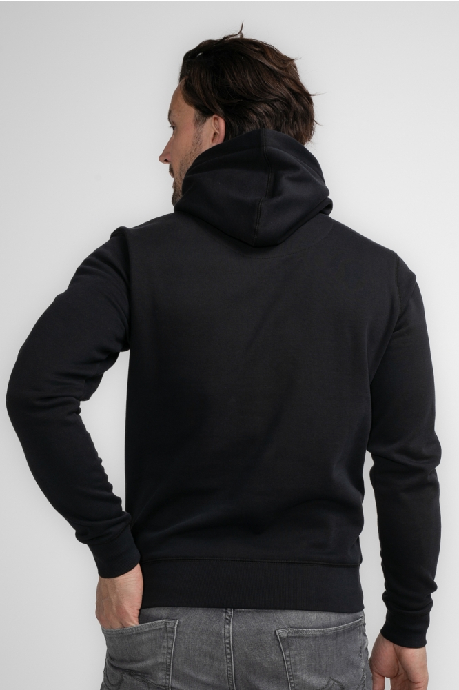 SWEATER HOODED PRINT M 3040 SWH352 9091 Dark Black