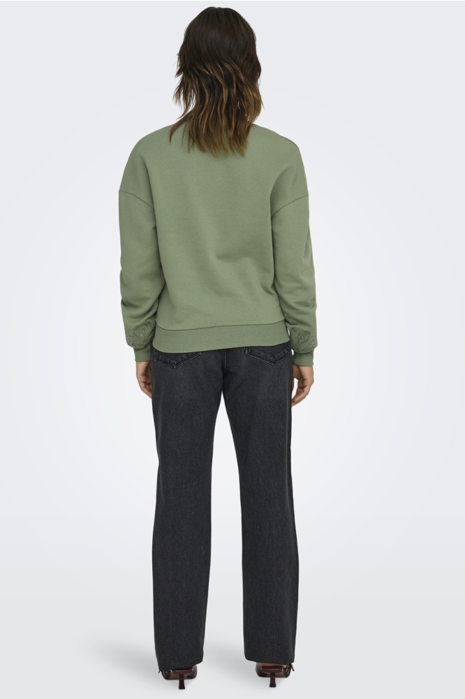 ONLCORA L/S O-NECK SWT 15337714 HEDGE GREEN/ISELYN