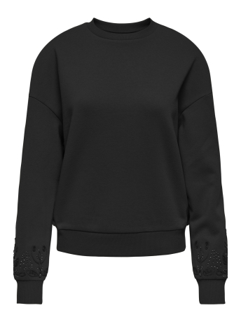 Only Trui ONLCORA L/S O-NECK SWT 15337714 BLACK/ISELYN