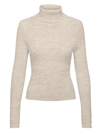 Only Trui ONLAIDA LS STRUCTURE ROLLNECK CC KN 15337790 WHITECAP GRAY/MELANGE