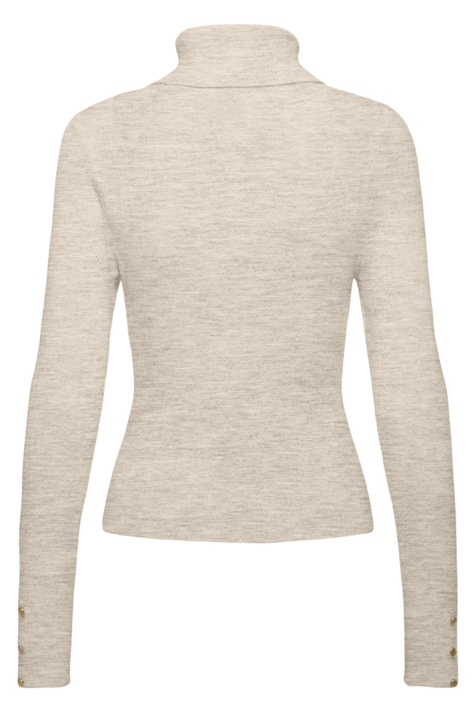 ONLAIDA LS STRUCTURE ROLLNECK CC KN 15337790 WHITECAP GRAY/MELANGE