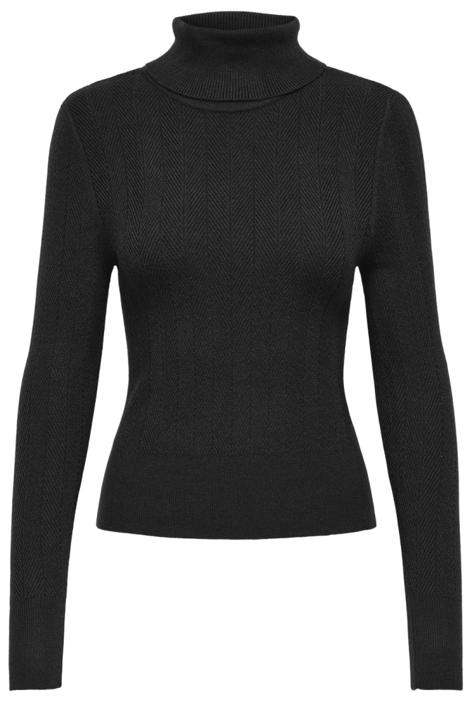 ONLAIDA LS STRUCTURE ROLLNECK CC KN 15337790 BLACK