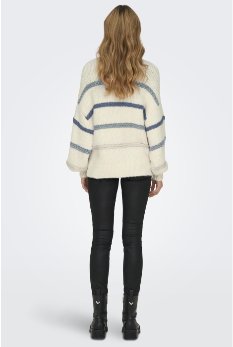 Only onlmy ls stripe high neck knt