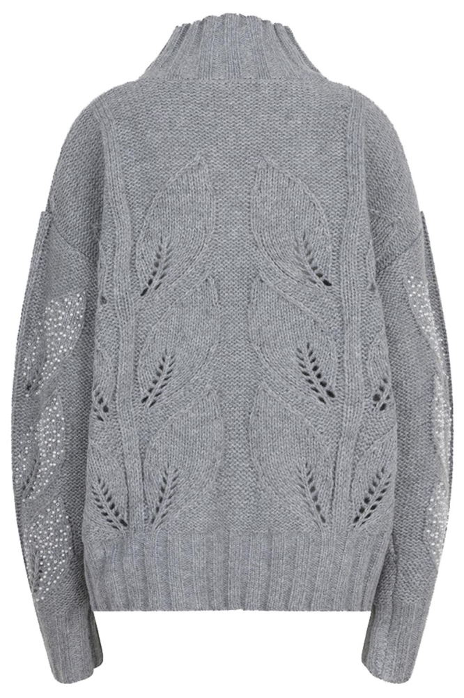 SWEATER MELANGE COL PEARL W24 02702 040 grey