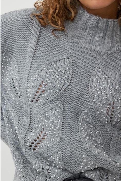 EsQualo sweater melange col pearl