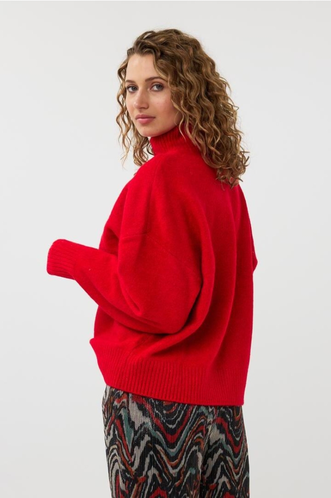 SWEATER BOXY W24 07704 400 red