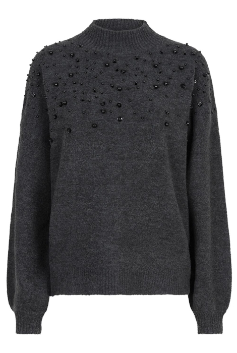 sweater beading w24 27704 esqualo trui 030 dark grey