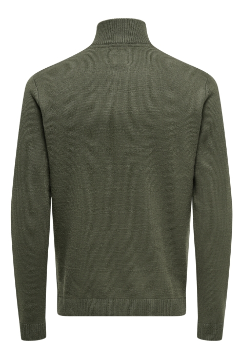 Only & Sons onsrees reg 7 btn high neck knit cs