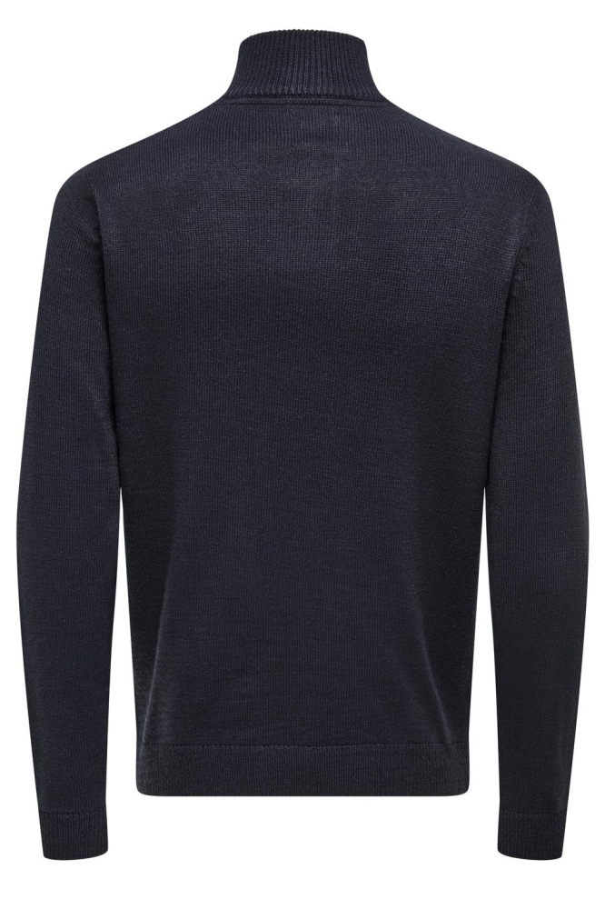 ONSREES REG 7 BTN HIGH NECK KNIT CS 22032069 DARK NAVY