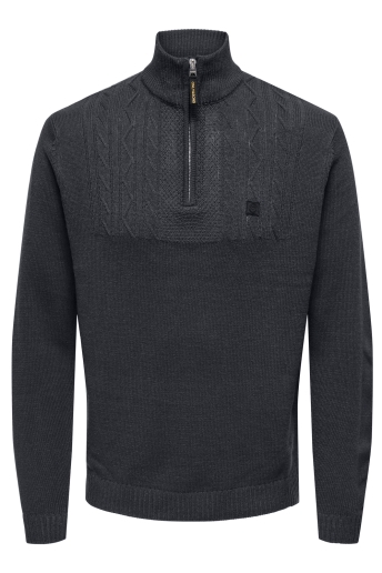 Only & Sons Trui ONSRHETT REG 7 HALF ZIP KNIT CS 22032070 DARK NAVY