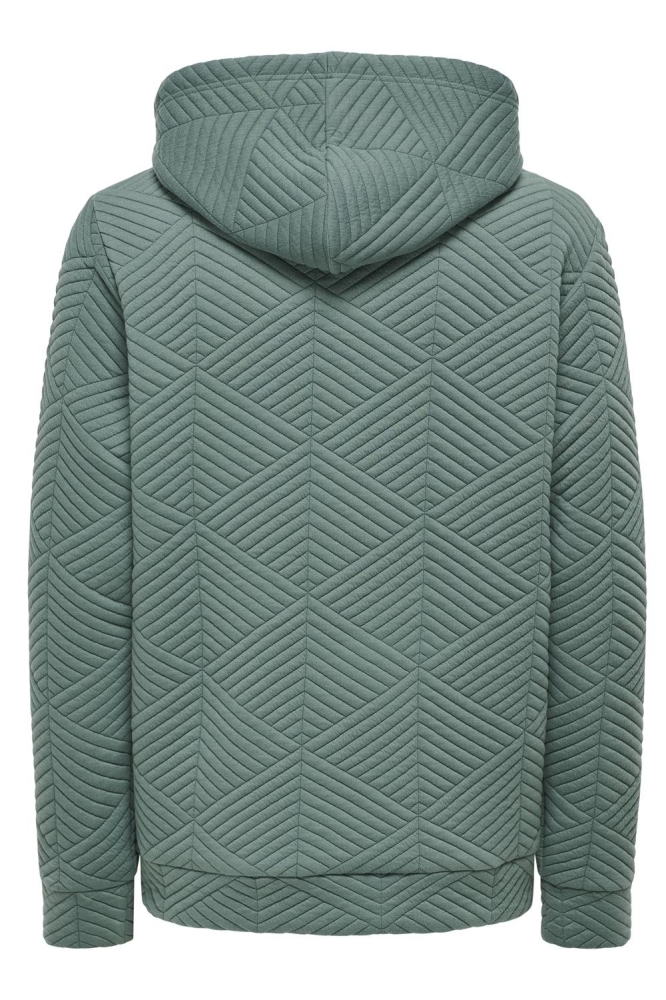 ONSKYLE REG QUILT HOODIE 3608 SWT 22023608 Balsam Green