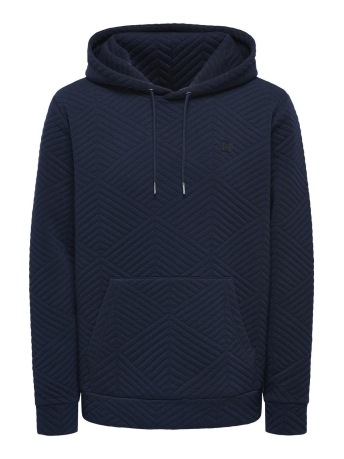 Only & Sons Trui ONSKYLE REG QUILT HOODIE 3608 SWT 22023608 Dark Sapphire