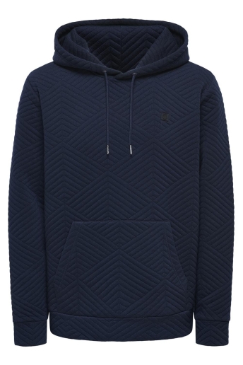 Only & Sons Trui ONSKYLE REG QUILT HOODIE 3608 SWT 22023608 Dark Sapphire