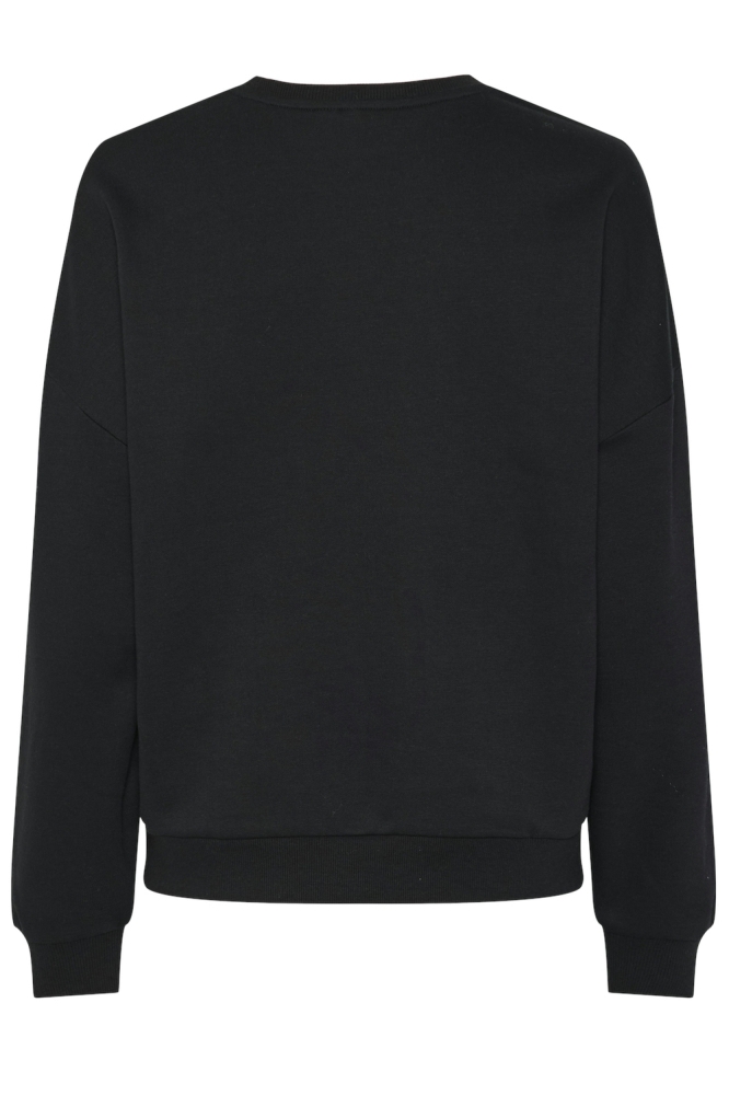 PCFIBBI LS O-NECK SWEATSHIRT MM 17155030 BLACK/BRIGHT WHITE