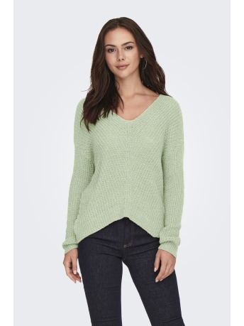 Jacqueline de Yong Trui JDYNEW MEGAN L/S PULLOVER KNT NOOS 15208245 SEA FOAM/W. WHITE PL