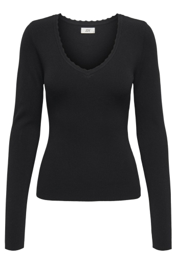 Jacqueline de Yong Trui JDYCIRKELINE L/S SCALLOP EDGE PULL 15338984 Black