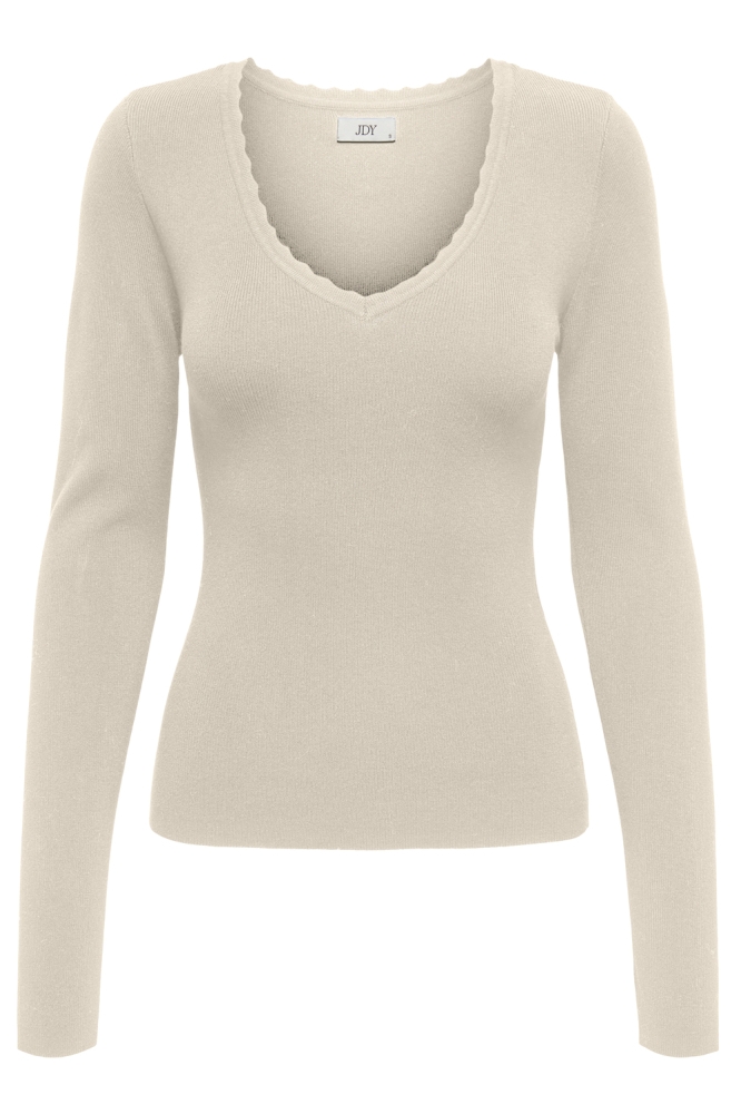 JDYCIRKELINE L/S SCALLOP EDGE PULL 15338984 Birch