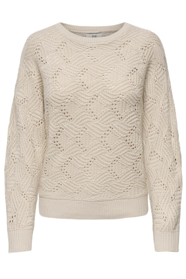 Jacqueline de Yong Trui JDYSUN LISA L/S ON STRUC. PULLOVER 15336306 TAPIOCA