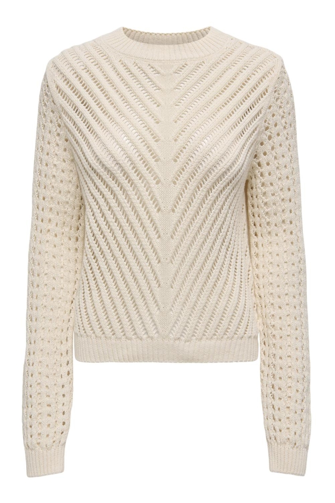 JDYELLIS L/S O-NECK PULLOVER KNT 15339175 Eggnog