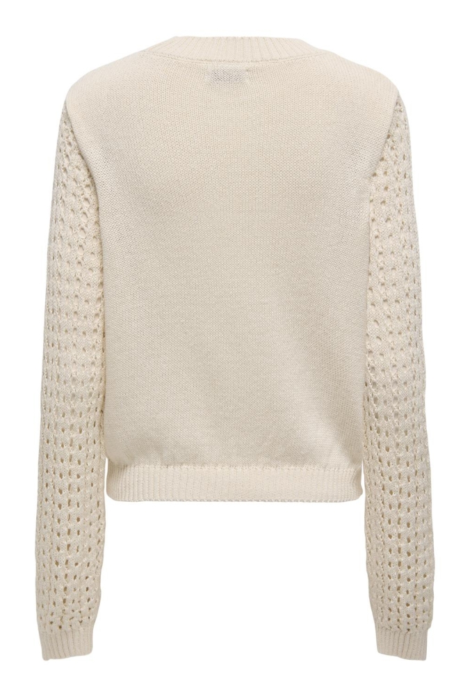 JDYELLIS L/S O-NECK PULLOVER KNT 15339175 Eggnog