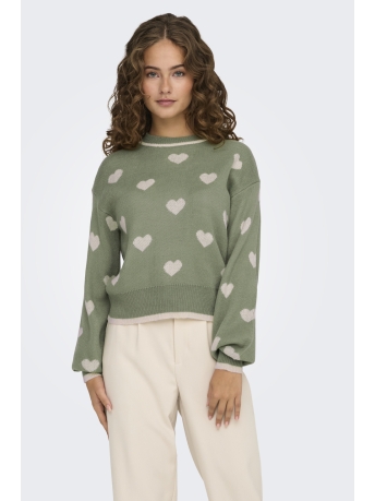 Jacqueline de Yong Trui JDYROMANCE L/S JACQ. PULLOVER KNT N 15314768 SEA SPRAY/W TAPIOCA