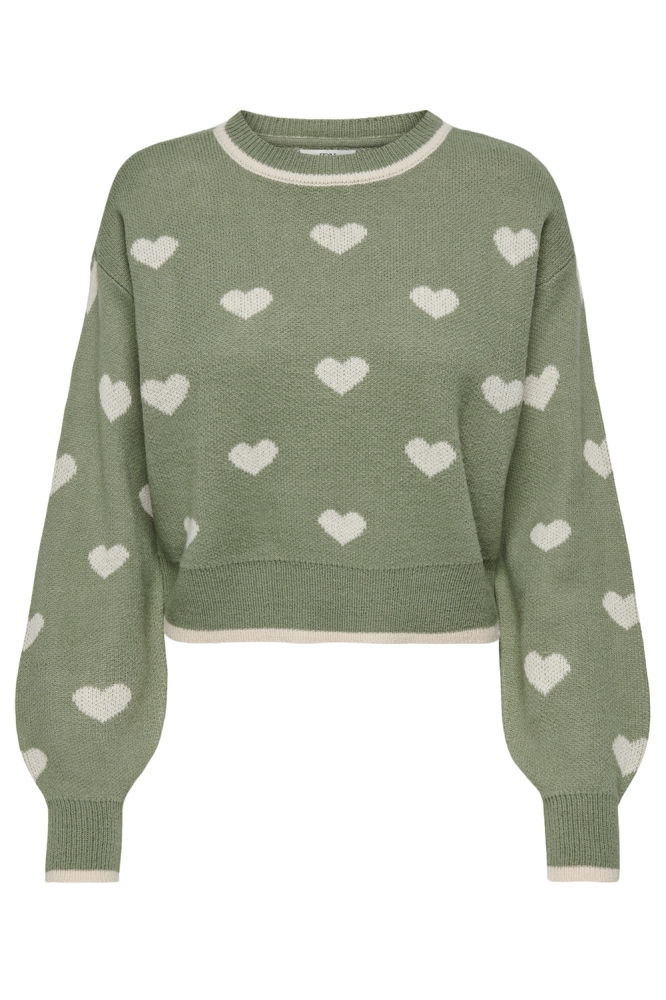 JDYROMANCE L/S JACQ. PULLOVER KNT N 15314768 SEA SPRAY/W TAPIOCA