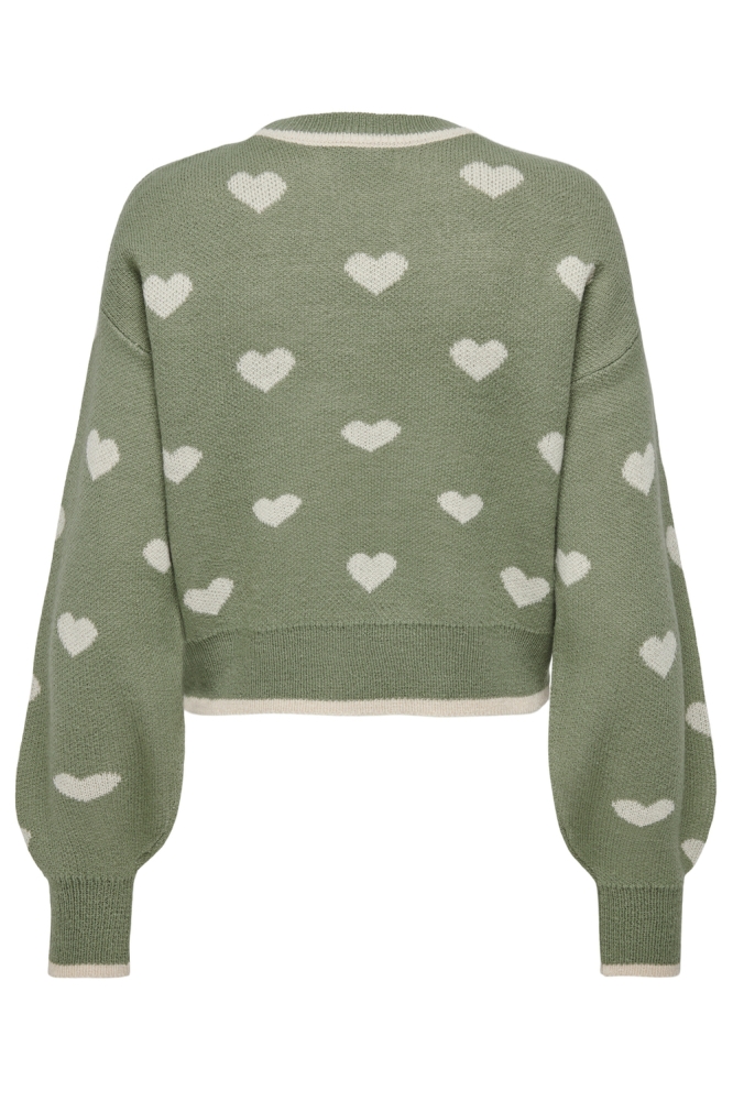 JDYROMANCE L/S JACQ. PULLOVER KNT N 15314768 SEA SPRAY/W TAPIOCA