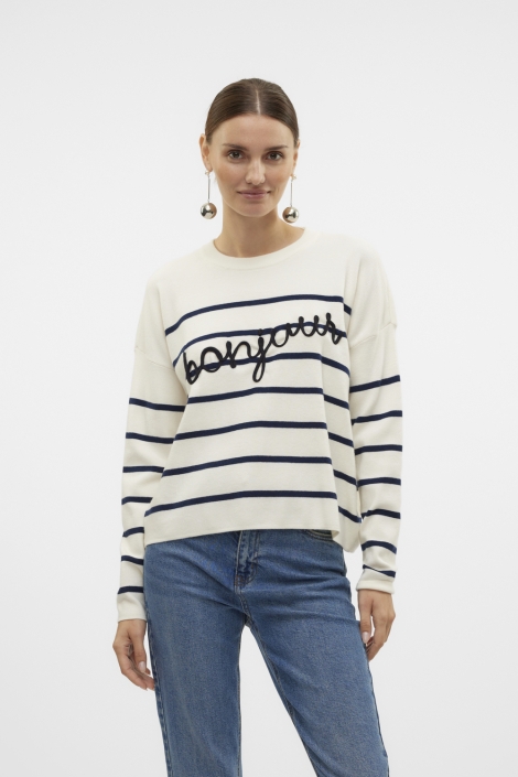 Vero Moda vmaria bonjour ls o-neck pullover g