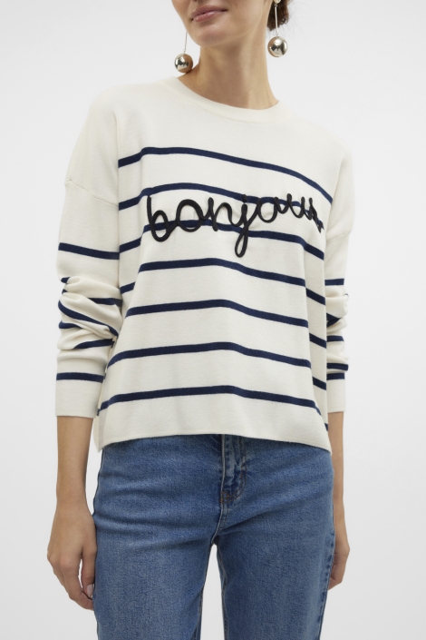 Vero Moda vmaria bonjour ls o-neck pullover g