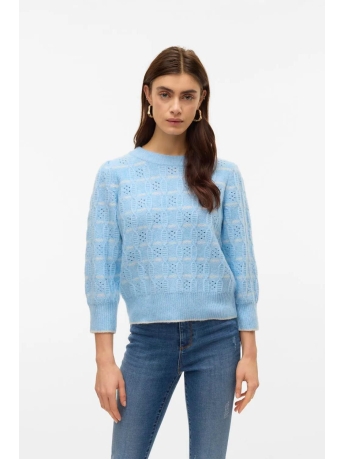 Vero Moda Trui VMNEWLEONOR 3/4 O-NECK PULLOVER GA 10321290 AIRY BLUE/MELANGE W.